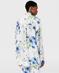 Floral Print Hammered Overshirt