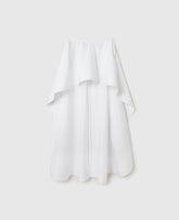 Cotton Poplin Asymmetric Frill Skirt