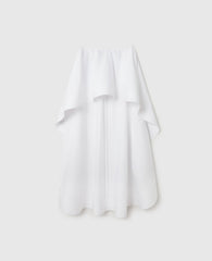 Cotton Poplin Asymmetric Frill Skirt