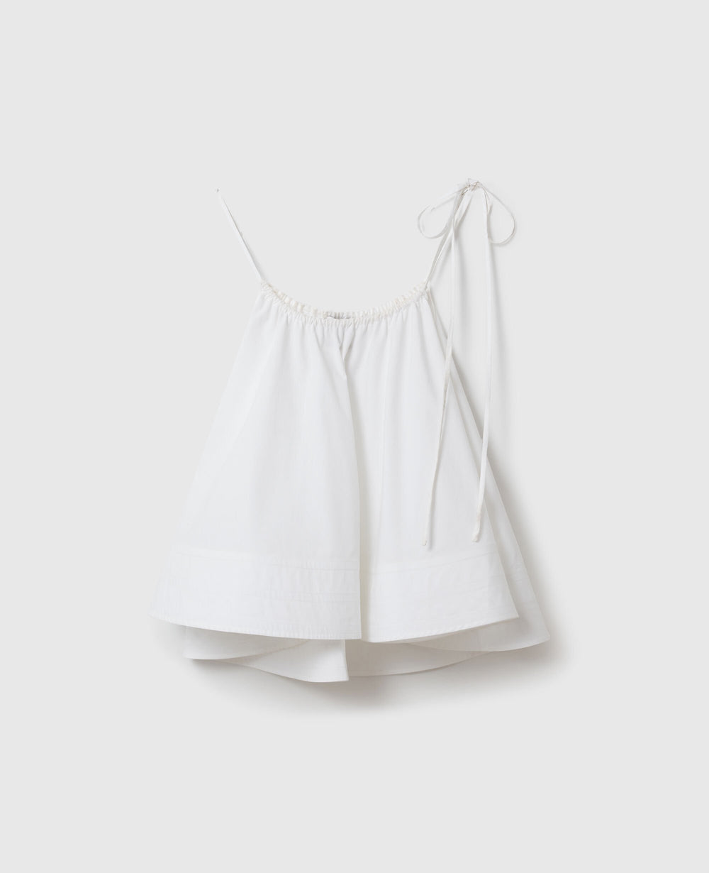 Poplin Sleeveless Frill Top