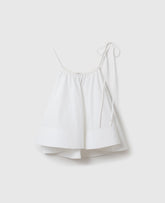 Poplin Sleeveless Frill Top
