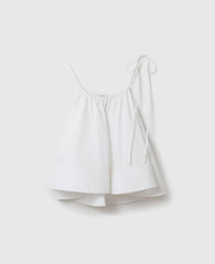 Poplin Sleeveless Frill Top