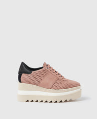 Sneak-Elyse Perforated Platform Sneakers
