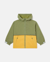 Colour Block Hooded Raincoat