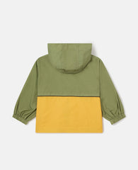 Colour Block Hooded Raincoat