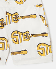 Guitar Print Shorts
