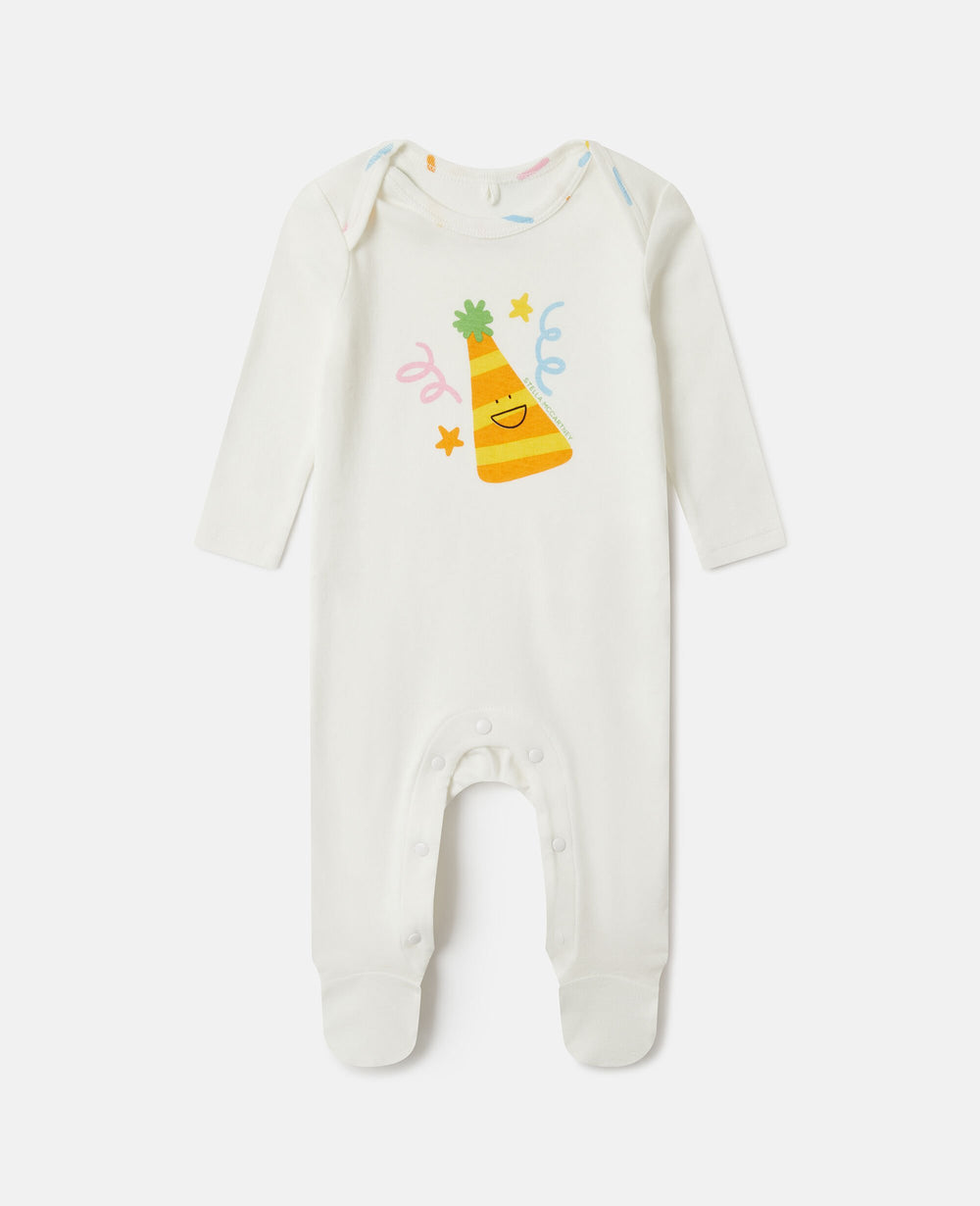 Party Hat Print Hat And Romper Set