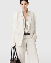 Double-Breasted Tuxedo Blazer