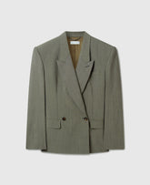 Tropical Double-Breasted Waisted Jacket