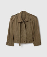 Suede-Effect Double-Layer Jacket