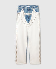 Chaps Studded Straight-Leg Jeans