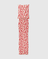 Raspberry Print Mesh Maxi Dress