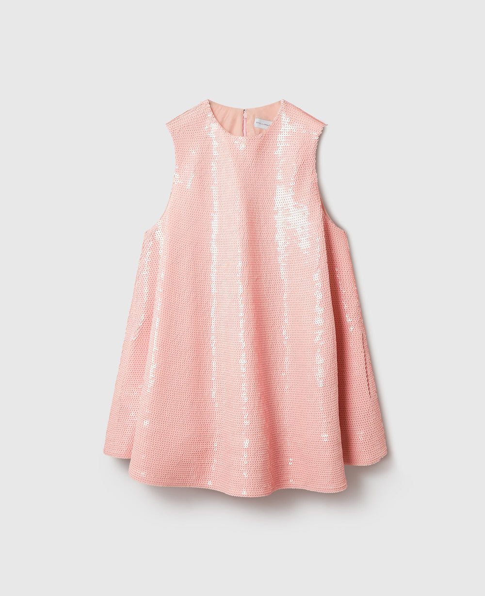 Sequin-Embellished A-Line Mini Dress