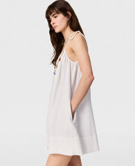 Bead-Embellished Mini Dress