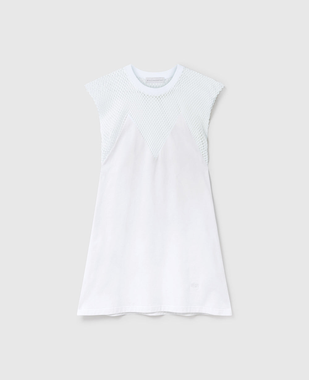 Net Panel A-Line Mini Dress