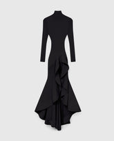 Crepe Jersey Frill Cocktail Dress