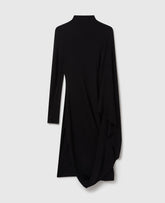 Asymmetric Cape Midi Dress