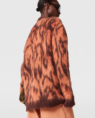 Cloud Leopard V-Neck Cardigan