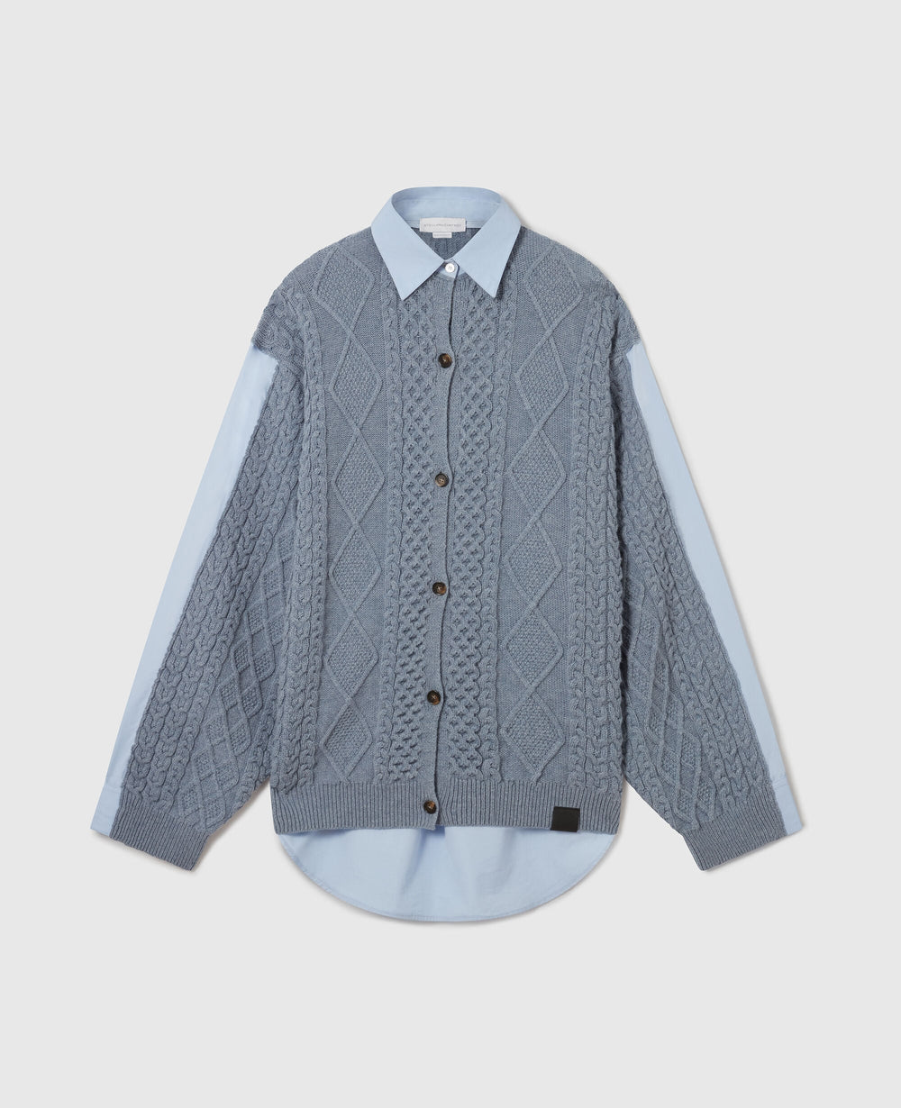 Hybrid Knit Shirt Cardigan