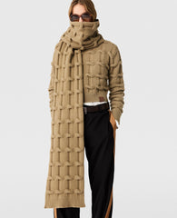 Falabella Cable-Knit Scarf