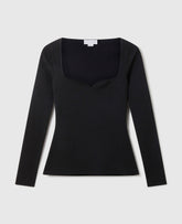 Compact Knit Long Sleeve Top