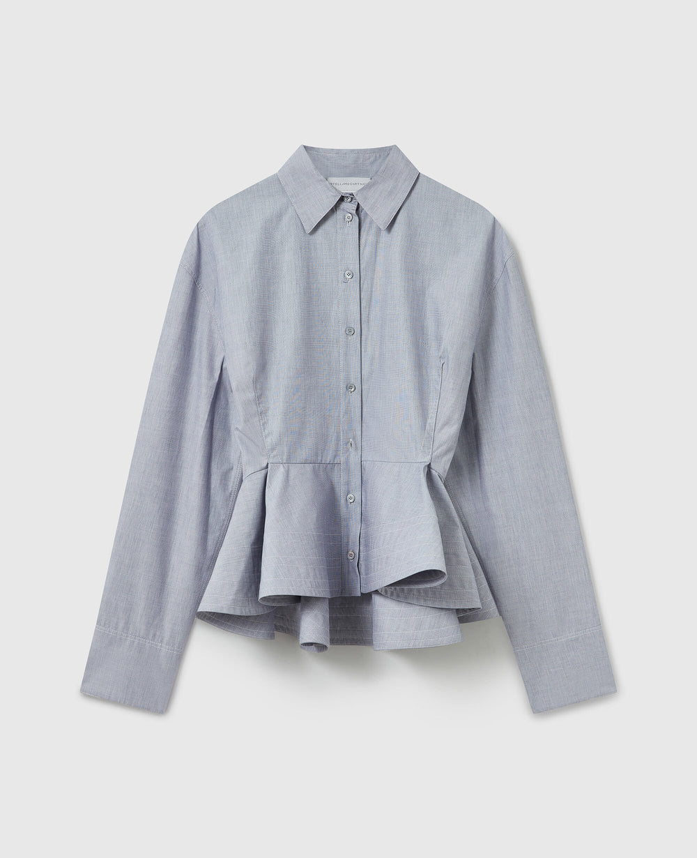 Chambray Peplum Shirt