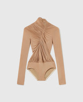 Crepe Jersey Draped Bodysuit