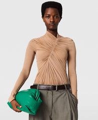 Crepe Jersey Draped Bodysuit