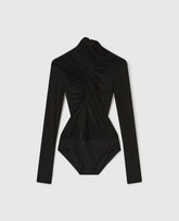Crepe Jersey Draped Bodysuit