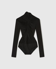 Crepe Jersey Draped Bodysuit