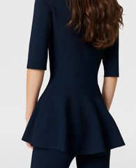 Compact Knit Peplum Top