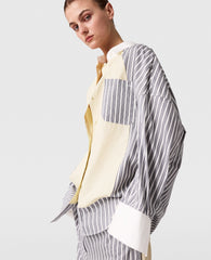 Oversized Mixed Stripe Shirt
