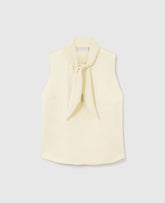 Tie-Neck Sleeveless Satin Top