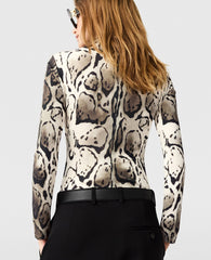 Cloud Leopard High-Neck Bodysuit