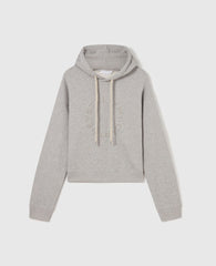 Logo-Embroidered Cropped Hoodie