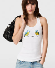 Blue Tits Graphic Tank Top