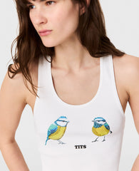 Blue Tits Graphic Tank Top