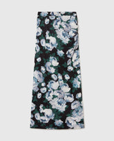 Floral Mesh Midi Skirt