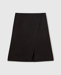 Tailored Satin Midi Skirt