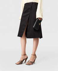 Tailored Satin Midi Skirt