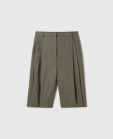 Tropical Wide-Leg Bermuda Shorts
