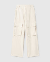 Washed Cotton Cargo Trousers