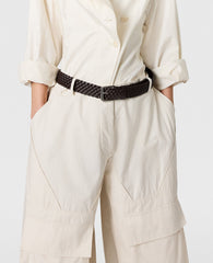 Washed Cotton Cargo Trousers