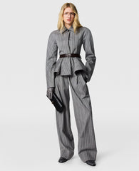 Striped Lightweight Straight Trousers