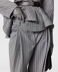 Striped Lightweight Straight Trousers