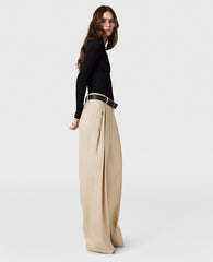 Textured Lightweight Straight Trousers