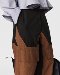 Washed Cotton Cargo Trousers
