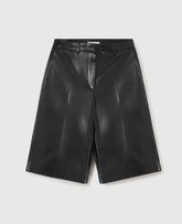 Wide-Leg Vegan Bermuda Shorts