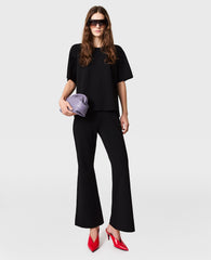Compact Knit Flared Pants
