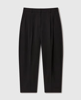 Pleated High-Rise Wool Pants